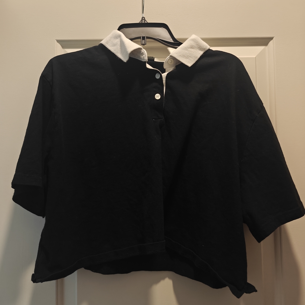 Classic Black and White Polo Shirt